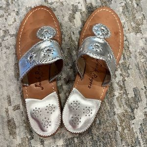 Jack Rogers “Jack” Sandals Silver